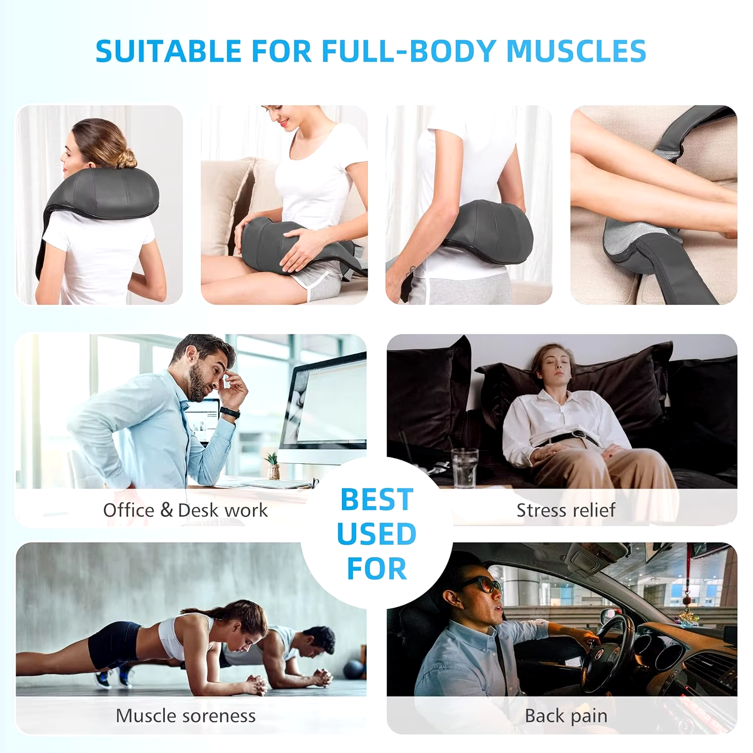 Shiatsu Massager - 4D Värmemassage