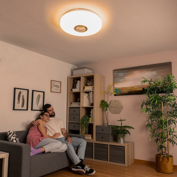 LED-plafondlamp met luidspreker