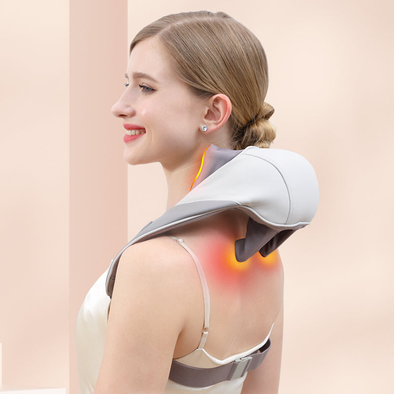 Massage device Neck - Shiatsu 5D - White/Gray