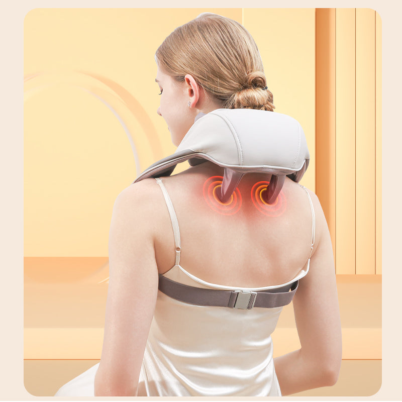 Massage device Neck - Shiatsu 5D - White/Gray