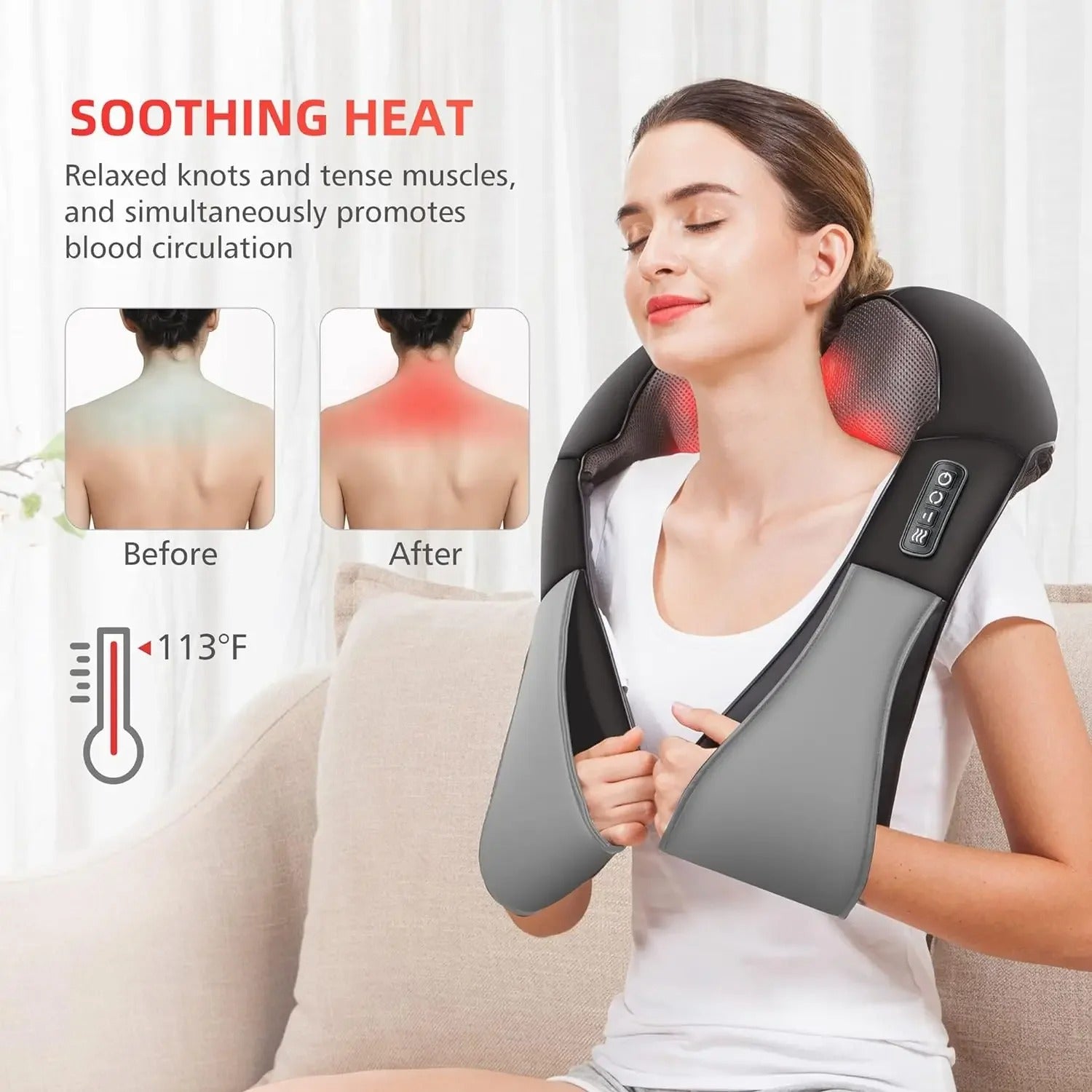 Shiatsu Massager - 4D Värmemassage