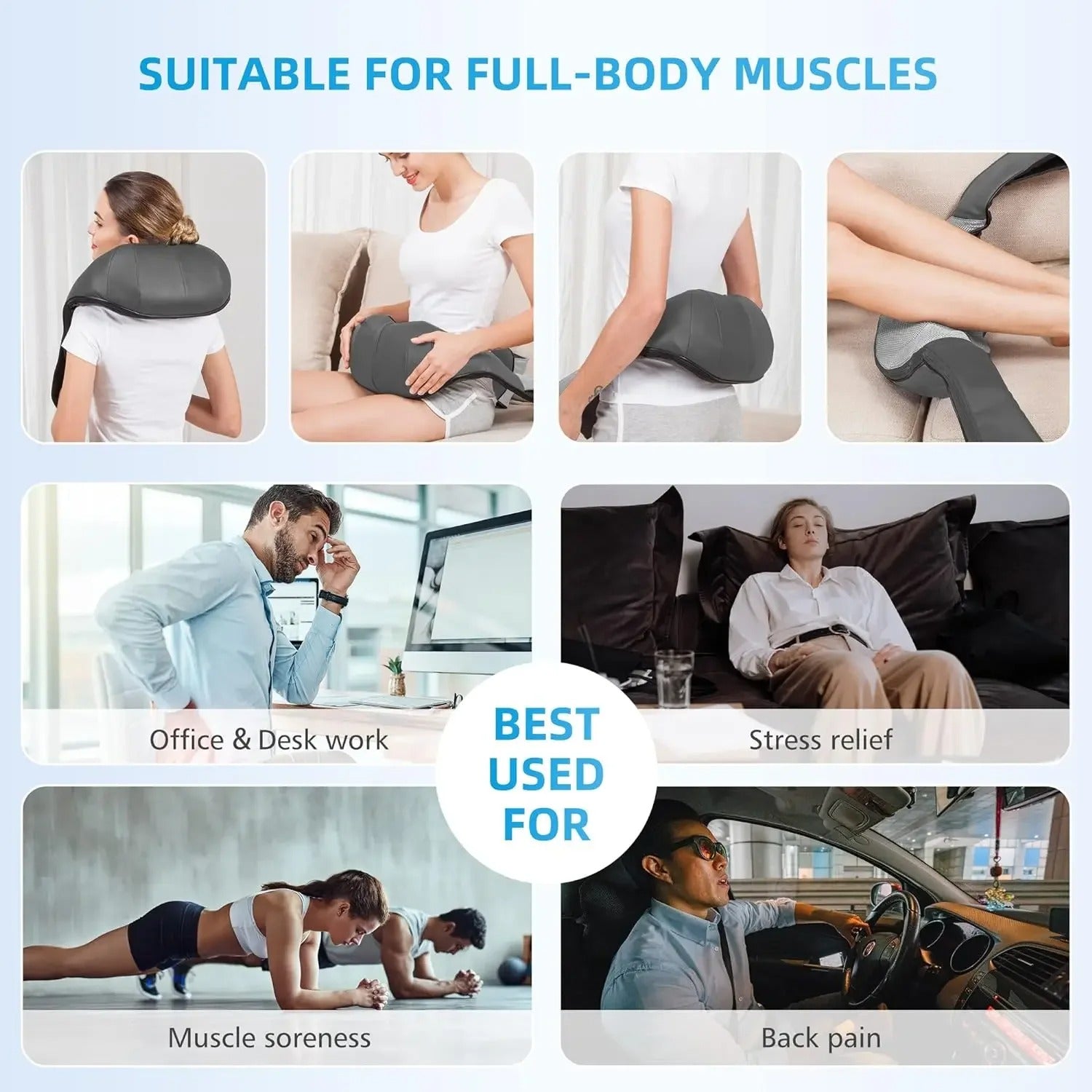 Shiatsu Massager - 4D Värmemassage