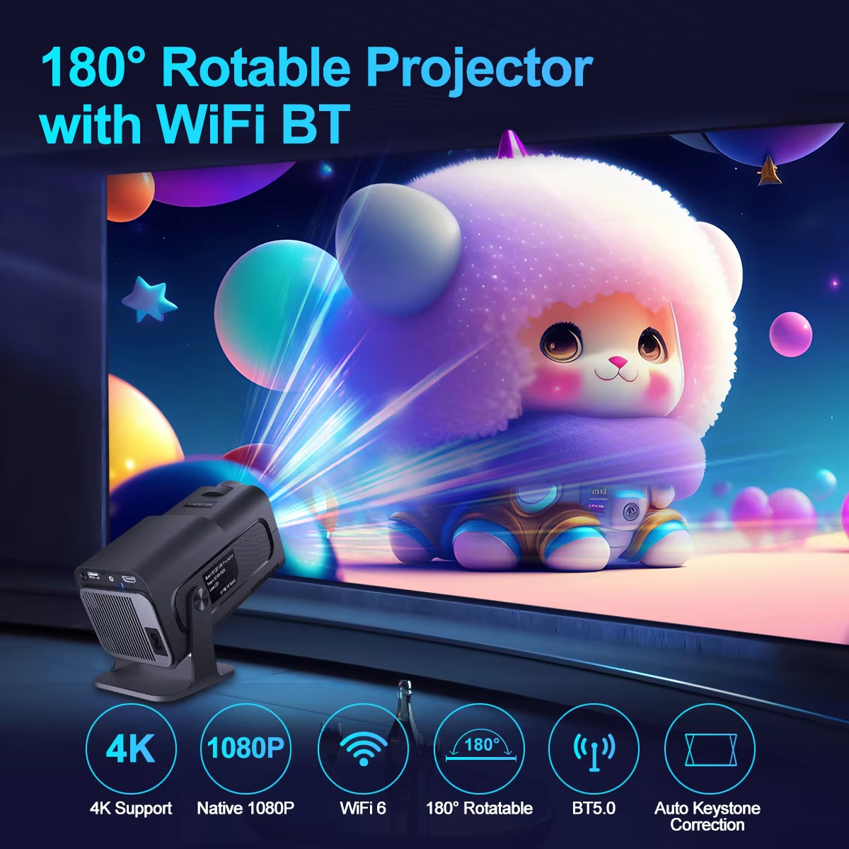 Projektor HY320 Pro 4K Wifi 6