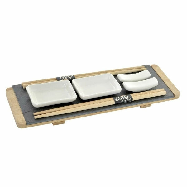 Sushi set - Bamboo & Slate - 9 pieces