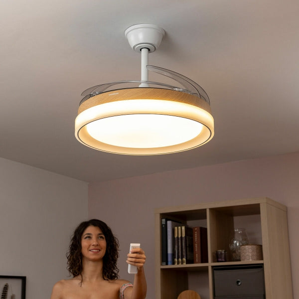 Ceiling fan with LED light