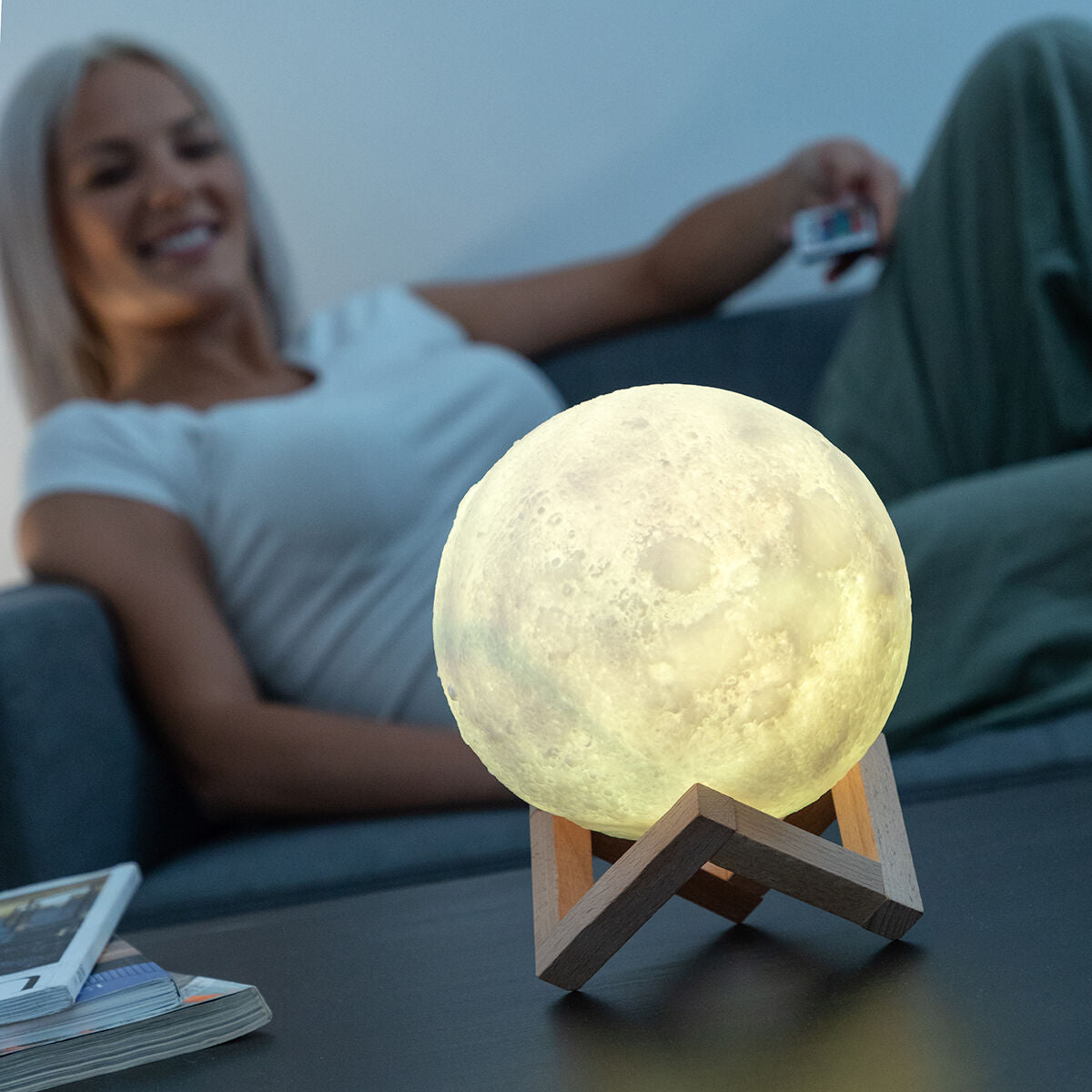 Mond-LED-Lampe