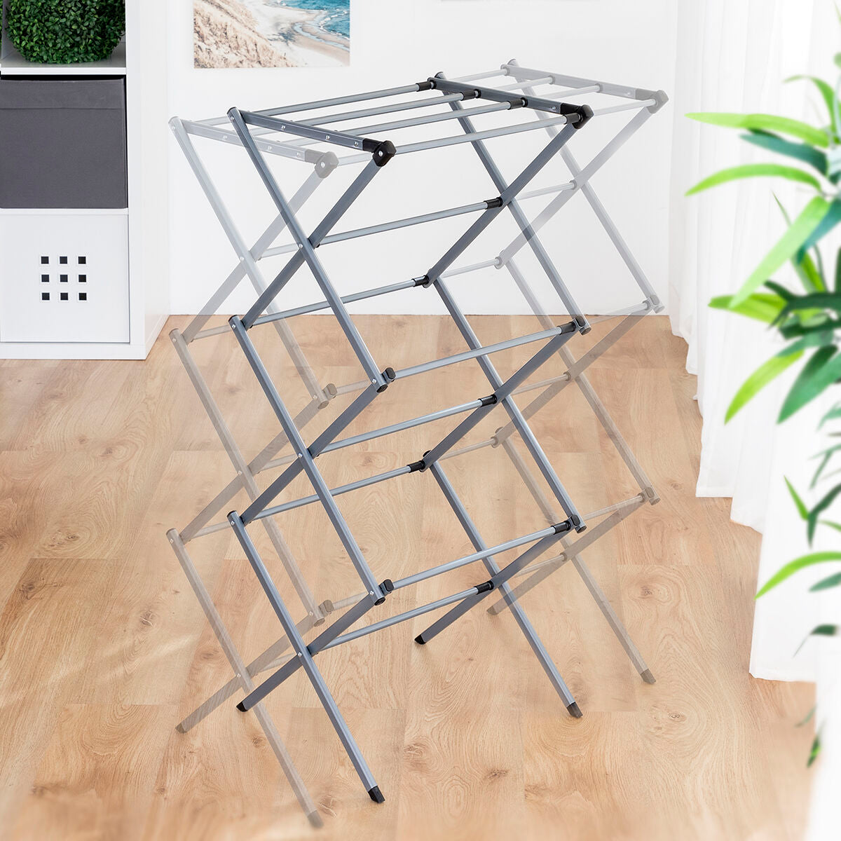 Foldable & Extendable Drying Rack - 3 height levels