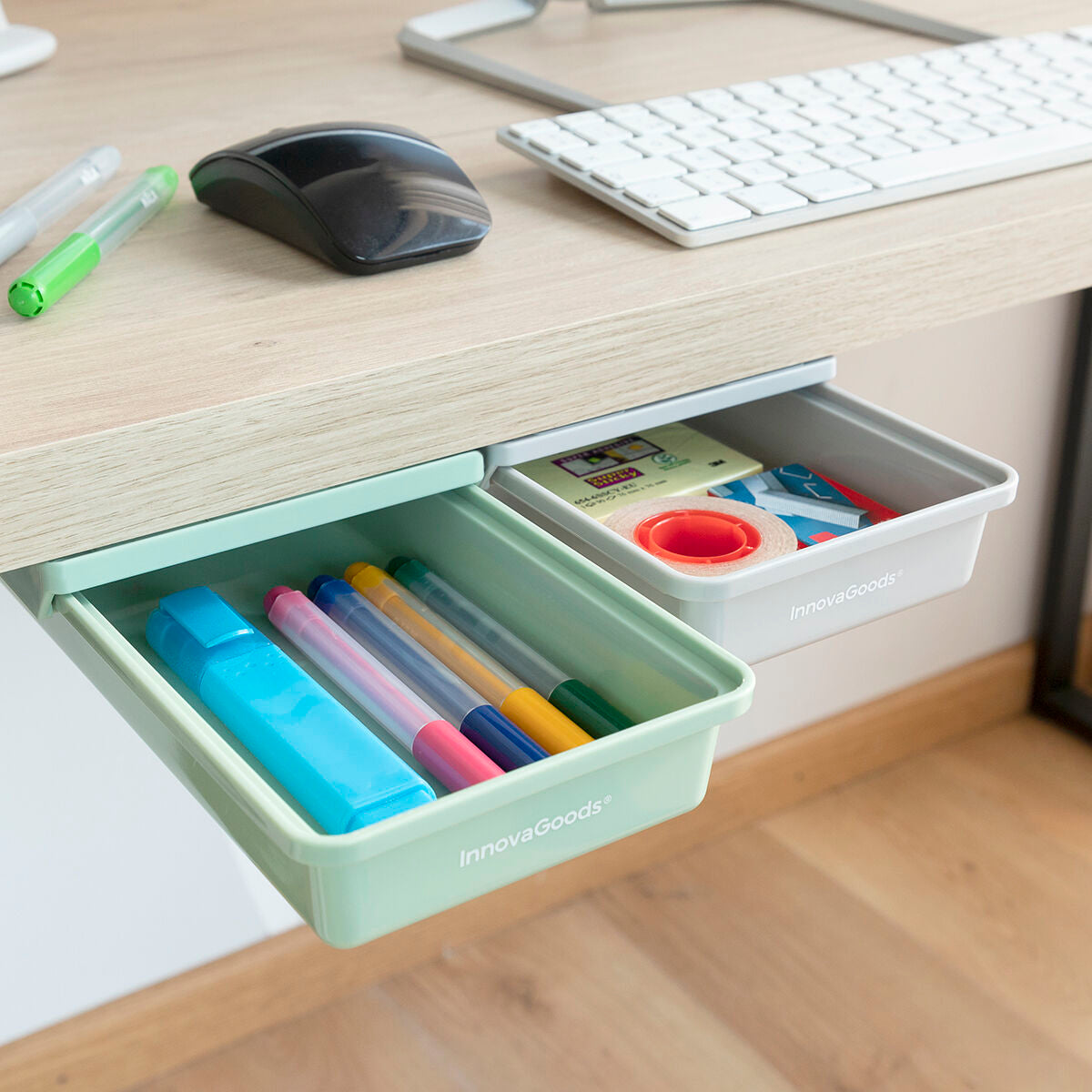 Selbstklebendes Schreibtischschubladen-Set Underalk - 2-tlg