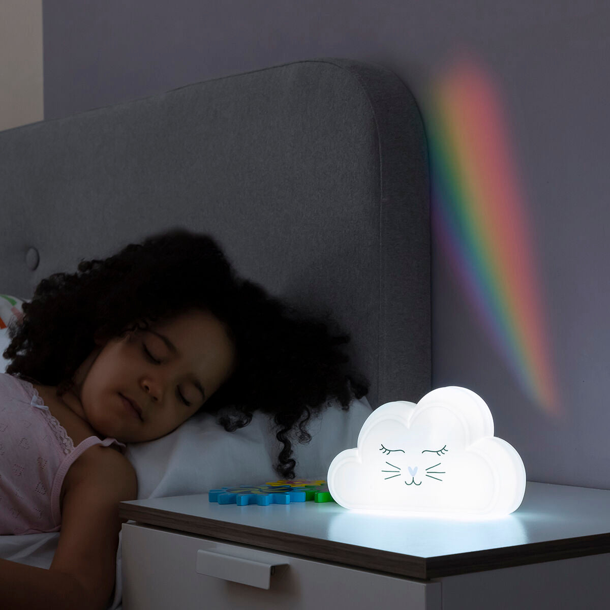 LED-Lampe mit Regenbogenprojektor