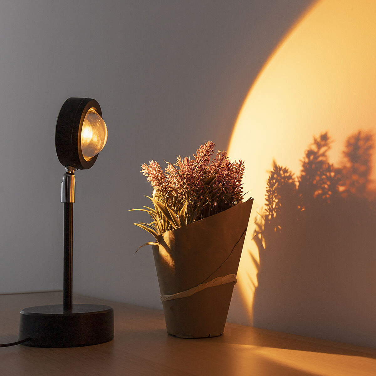 Sunset solar projector lamp