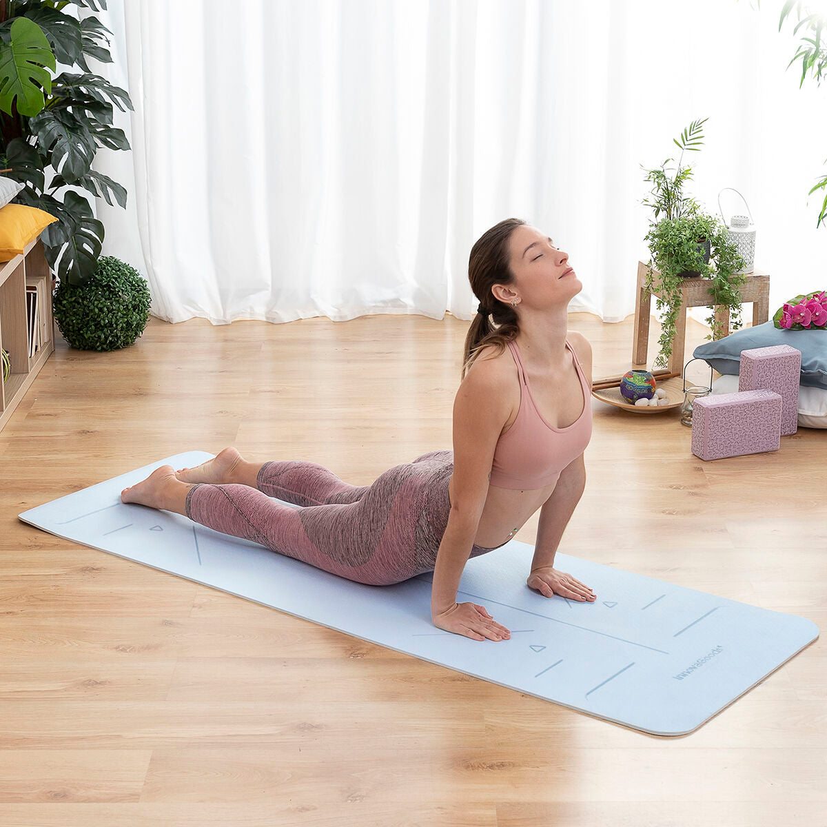 Antislip yogamat en oefeninstructies