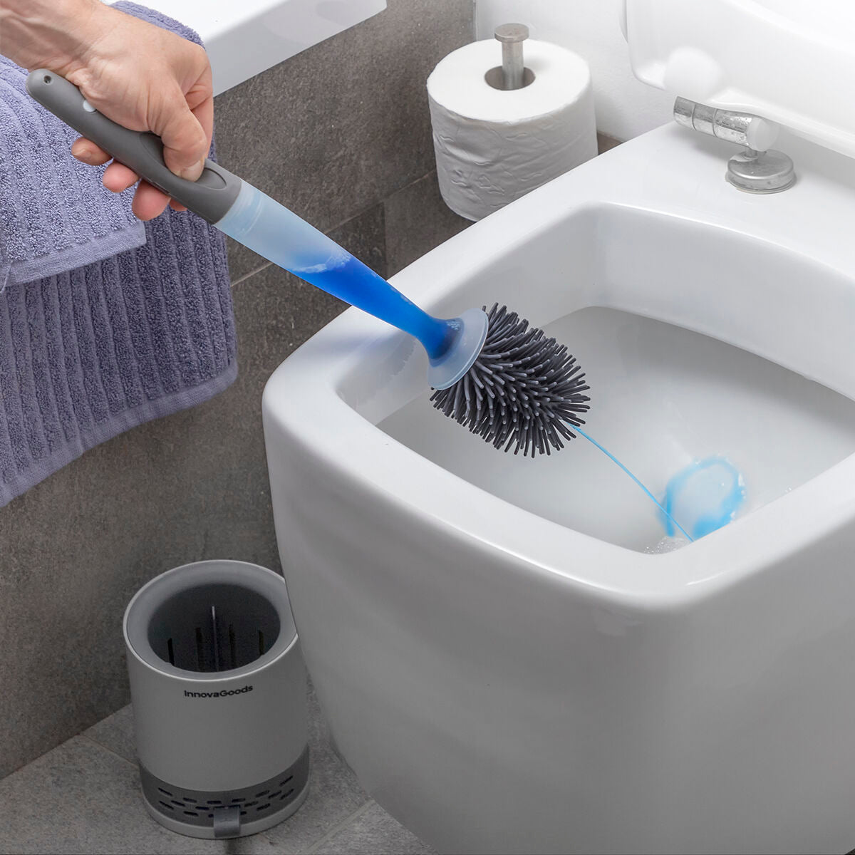 Toilet Brush With Soap Dispenser