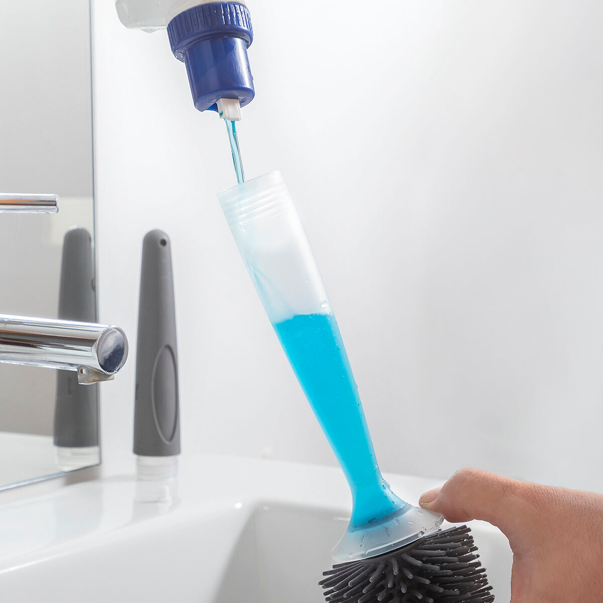 Toilet Brush With Soap Dispenser