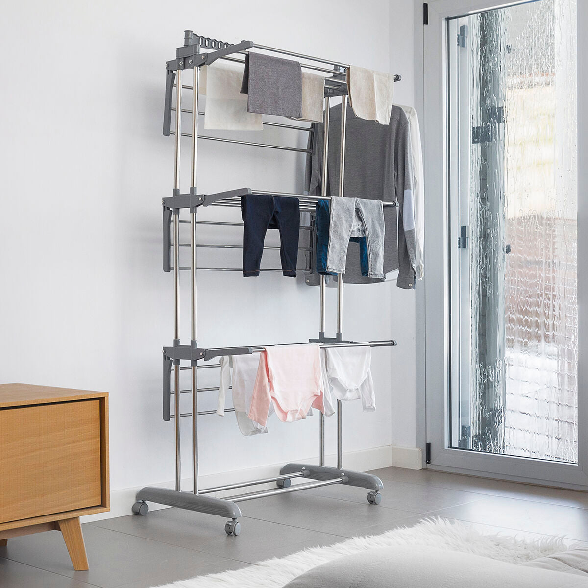 Vertical & Foldable Drying Rack - 24 Bars