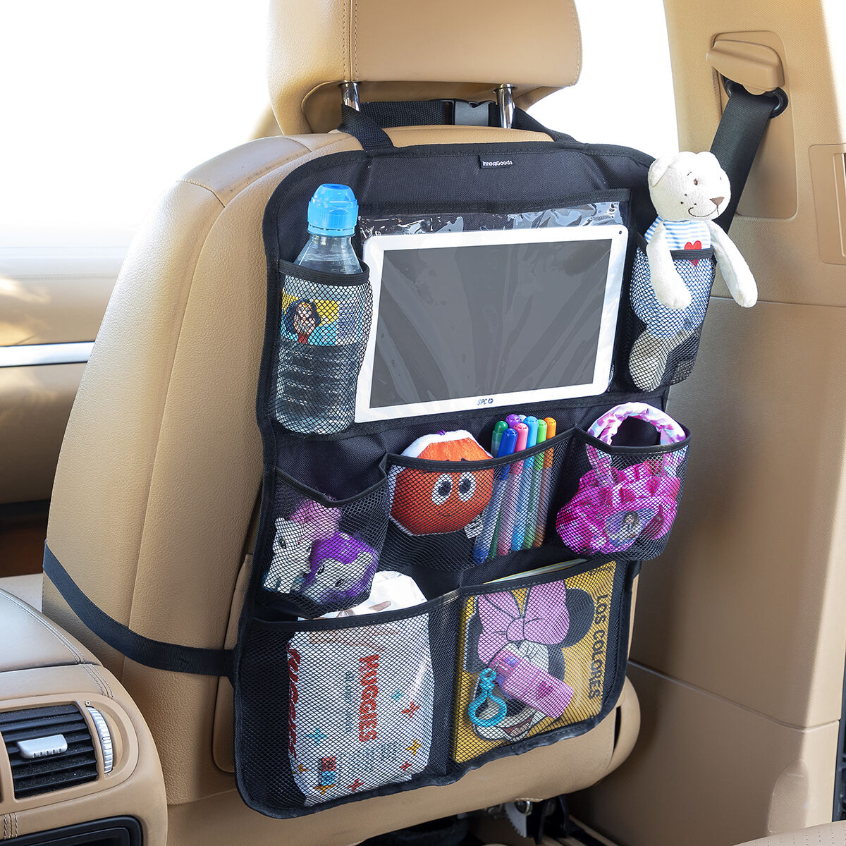 Car Seat Organizer with Storage Compartments