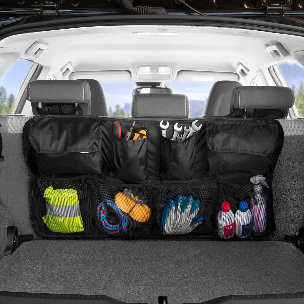 Storage pockets for luggage compartment