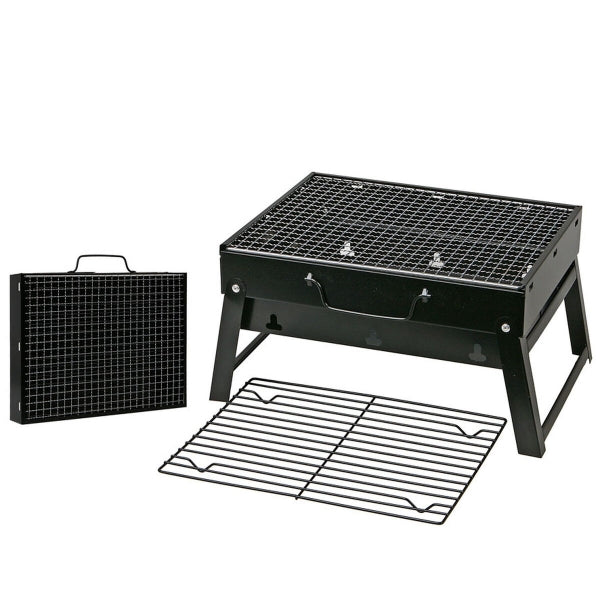 Charcoal Grill Camping kannettava musta