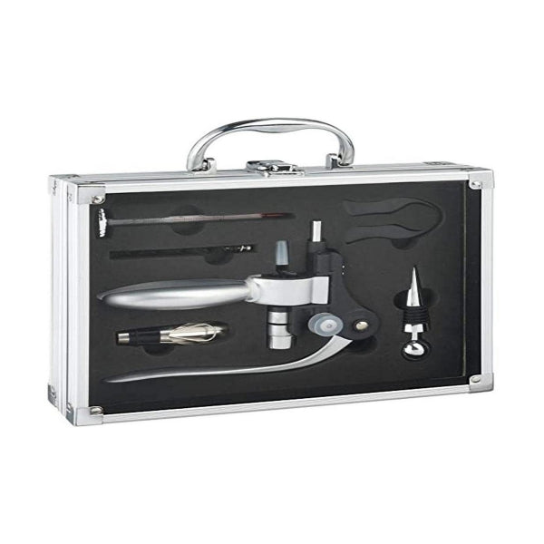 Wine Accessories Set Chrome Bag