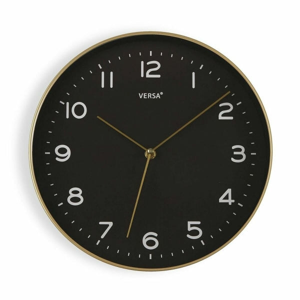 Wall Clock Herman - Black/Gold